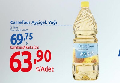 Carrefour Ayçiçek Yağı 2 L