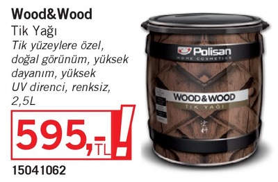 Polisan Wood&Wood Tik Yağı 2,5L