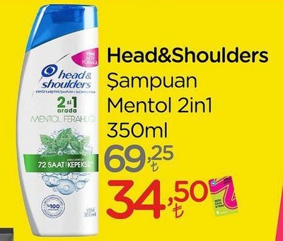 Head&Shoulders Şampuan Mentol 2in1 350 ml