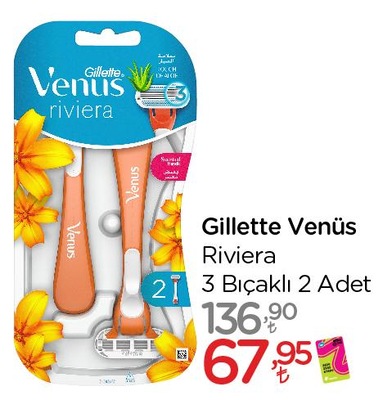 Gillette Venüs Riviera 3 Bıçaklı 2 Adet