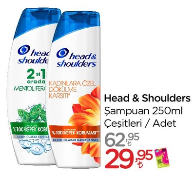 Head&Shoulders Şampuan 250 ml Çeşitleri