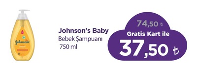 Johnson's Baby Bebek Şampuanı 750 ml