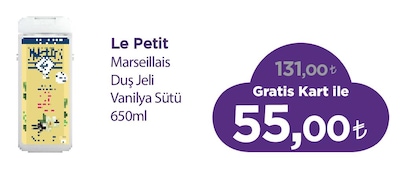 Le Petit Marseillais Duş Jeli Vanilya Sütü 650 ml