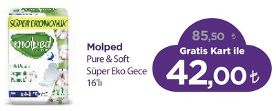 Molped Pure&Soft Süper Eko Gece 16'lı