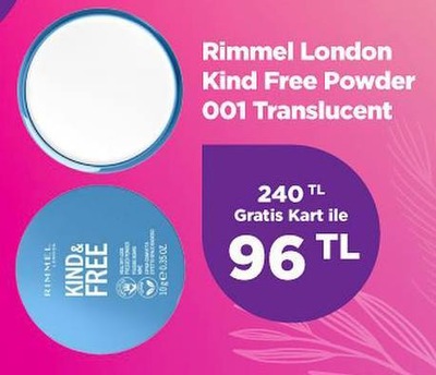 Rimmel London Kind Free Powder 001 Translucent 