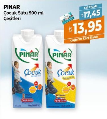 Pınar Çocuk Sütü 500 ml Çeşitleri