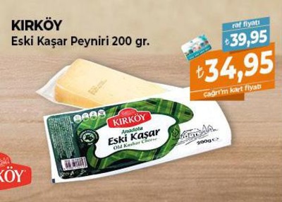 Kırköy Eski Kaşar Peyniri 200 gr