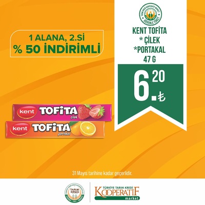 Kent Tofita Çilek/Portakal 47 g