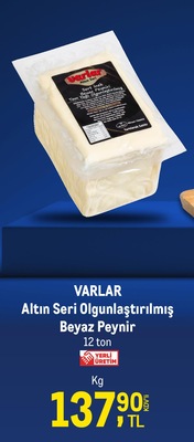 Varlar Altın Seri Olgunlaştırılmış Beyaz Peynir kg