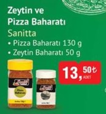 Sanitta Zeytin ve Pizza Baharatı 130/50 g