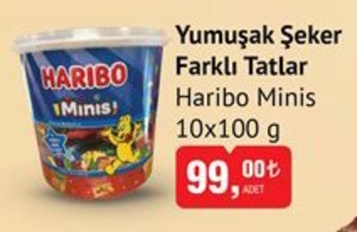 Haribo Minis Yumuşak Şeker Farklı Tatlar 10x100 g