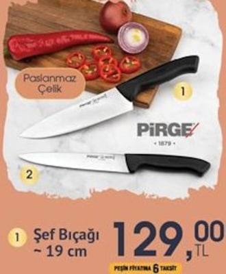 Pirge Şef Bıçağı 19 cm