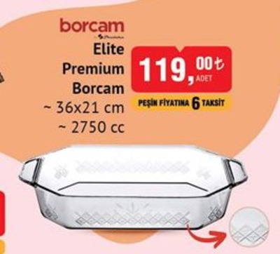 Paşabahçe Elite Premium Borcam 36x21 cm-2750 cc