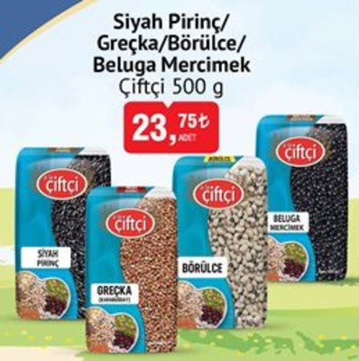 Çiftçi Siyah Pirinç/Greçka/Börülce/Beluga Mercimek 500 g