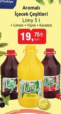 Limy Aromalı İçecek Çeşitleri 3 L