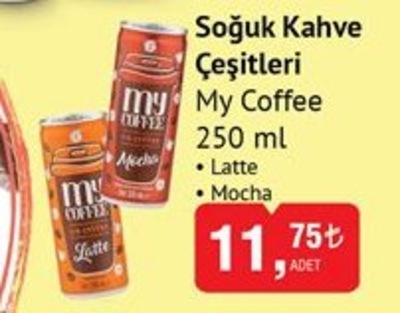 My Coffee Soğuk Kahve Çeşitleri 250 ml