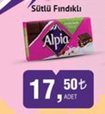 Alpia Sütlü Fındıklı Almanya Çikolatası 100 gr
