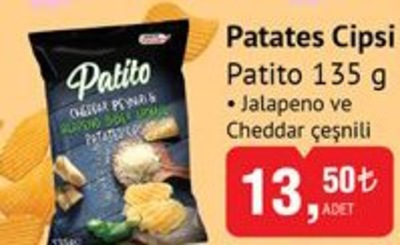Patito Patates Cipsi 135 gr