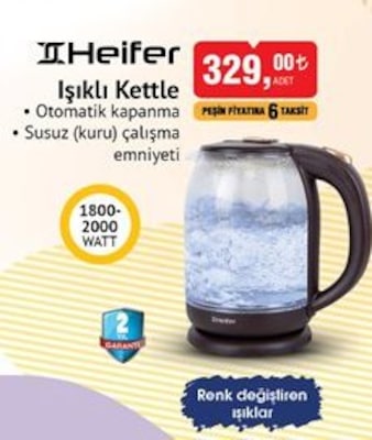 Heifer Işıklı Kettle