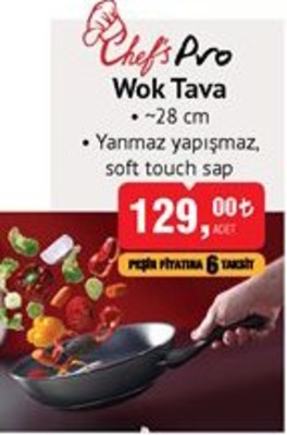 Chef's Pro Wok Tava 28 cm