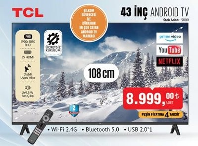 Tcl 43 inç Android Tv