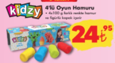 Kidzy 4'lü Oyun Hamuru