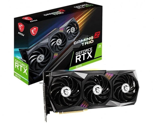 デスクトップ売ります(RTX 3070) MSI RTX 3070 Gaming Z Trio 8G LHR 256 Bit GDDR6 8 GB Ekran Kartı