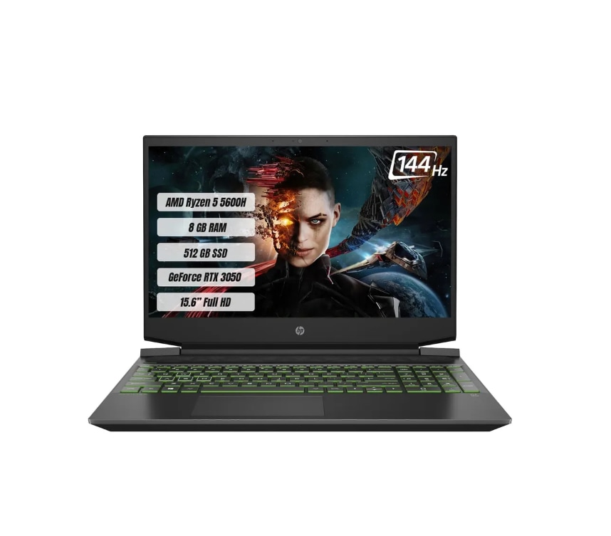 HP Pavilion 15-EC2057NT 68N72EA Ryzen 5 5600H 8 GB 512 GB SSD