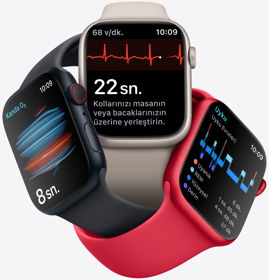 Apple Watch 8   Series 8 　41mm Apple Watch Series 8 45mm GPS Yıldız Işığı Alüminyum Kasa ve Spor