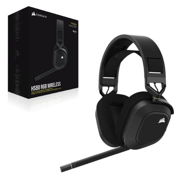 corsair hs80 rgb wireless black 未開封 Corsair HS80 RGB Wireless Kablosuz Kulak Üstü Oyuncu Kulaklığı