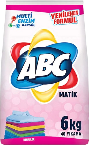 ABC Matik Color 6 kg 40 Yıkama Renkliler için Toz Çamaşır Deterjanı