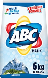 ABC Matik Dağ Ferahlığı 6 kg 40 Yıkama Parlak Beyazlar Toz Deterjan
