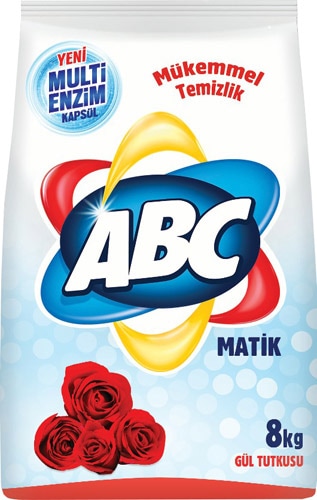 ABC Matik Gül Tutkusu 8 kg 53 YıkamaBeyazlar ve Renkliler için Toz Çamaşır Deterjanı