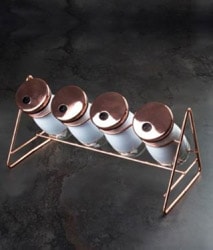 Acar ALG-010103 Standlı 4 Parça Cam Baharat Set
