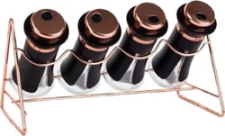 Acar ALG-010111 Standlı 4 Parça Cam Baharat Takımı