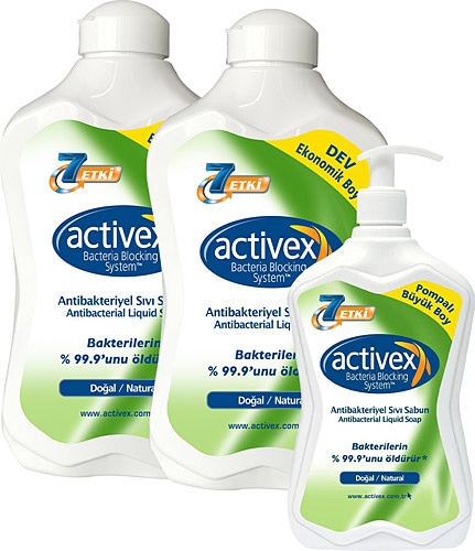 Activex Antibakteriyel 2x1.5 lt + 700 ml Sıvı Sabun
