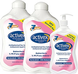 Activex Antibakteriyel Nemlendiricili 1.5 lt +1.5 lt +700 ml Sıvı Sabun