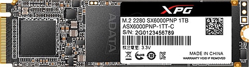 Adata 1 TB XPG SX6000 Pro ASX6000PNP-1TT-C M.2 PCI-Express 3.0 SSD
