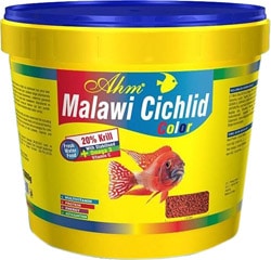Ahm Malawi Cichlid Granulat Colour 10 lt / 3 kg Balık Yemi