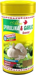 Ahm Spirulina Garlic Sarımsaklı 250 ml Granül Balık Yemi