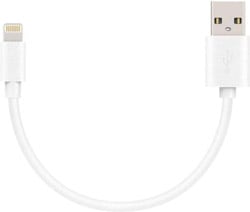 Alfais 4663 20 cm USB Lightning Kısa Data Şarj Kablosu