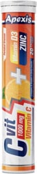 Apexis C Vitamini 1000mg + D3 + Zinc 20 Efervesan Tablet