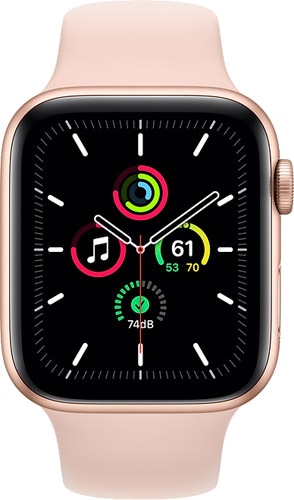 Apple Watch SE GPS 44mm Altın Rengi Alüminyum Kasa ve Spor Kordon Akıllı Saat