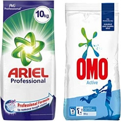 Ariel Professional Beyazlar + Omo Active 10 kg 2'li Toz Deterjan