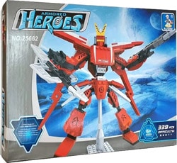 Ausini Heroes Standlı Kırmızı Robot 339 Parça 25662