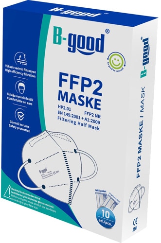 B-Good FFP2 Beyaz 10'lu Koruyucu Maske