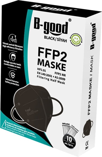 B-Good FFP2 Siyah 10'lu Maske
