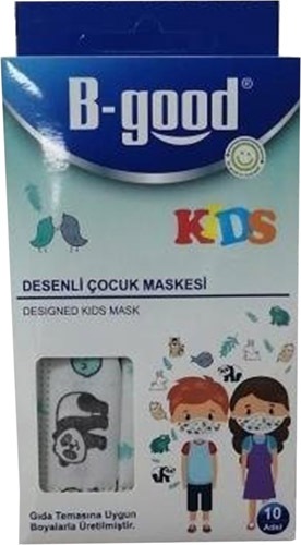 B-Good Kids 10'lu Desenli Çocuk Maskesi