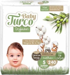 Baby Turco Doğadan 5 Numara Junior 240'lı Bebek Bezi