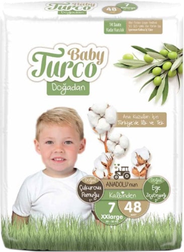 Baby Turco Doğadan 7 Numara XX Large 48'li Bebek Bezi